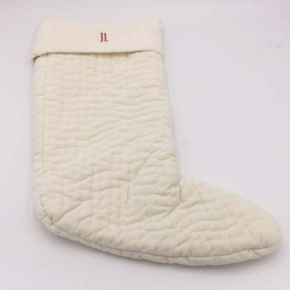 Pottery Barn Quilted Velvet Christmas Stocking JL - Picture 12 of 12